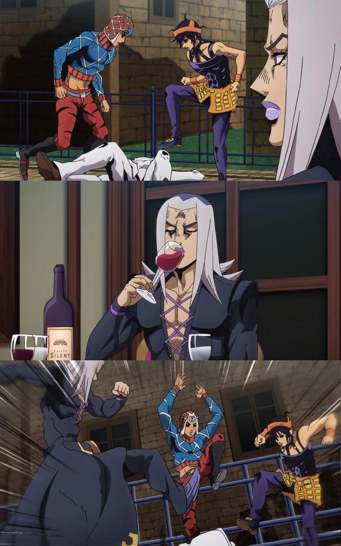 Abbacchio Joins the Kicking meme template