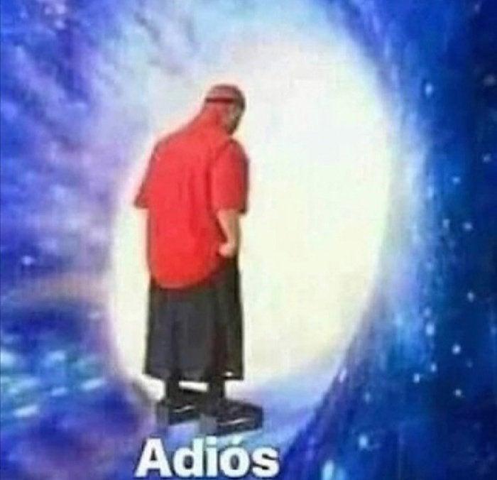 Adios meme template