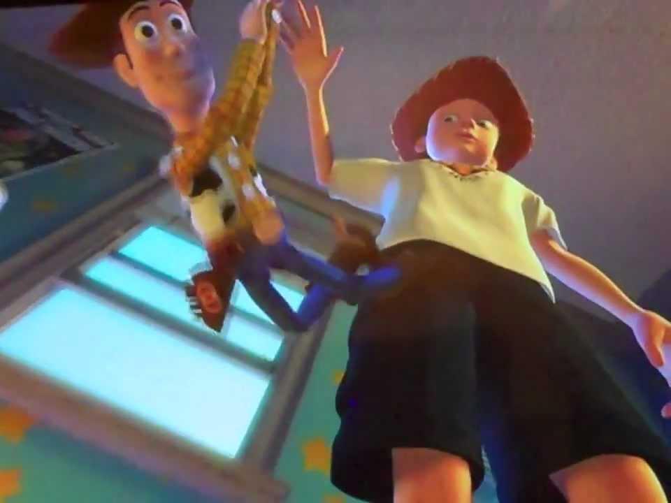 ANDY DROPPING WOODY meme template
