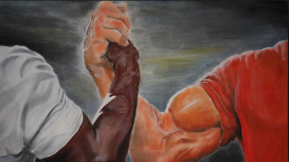 Black White Arms meme template
