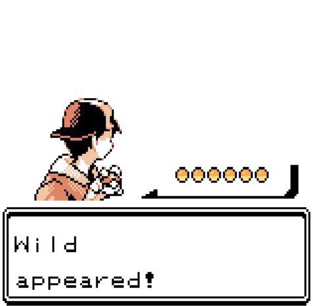 Blank Wild Pokemon Appears meme template