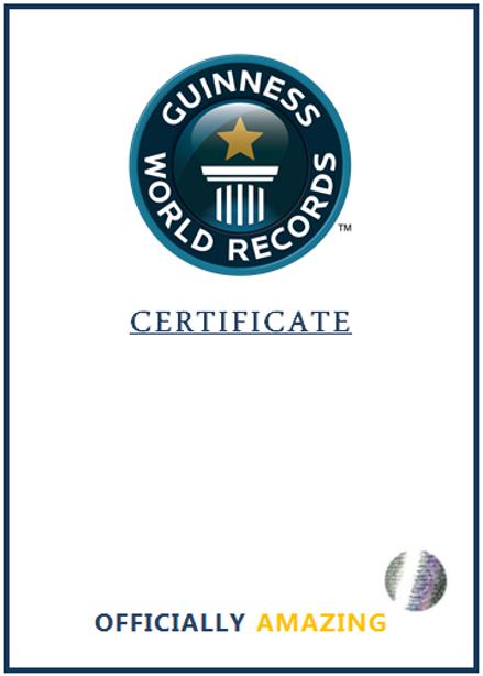 Blank World record certificate meme template