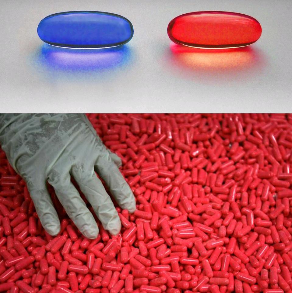 Blue or red pill meme template