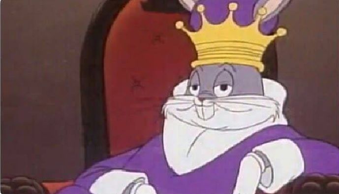 Bugs Bunny King meme template