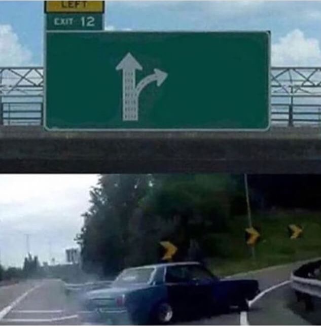 Car turning  meme template