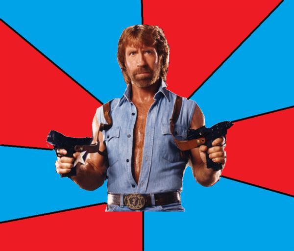 Chuck Norris With Guns meme template