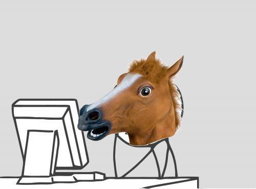 Computer Horse meme template