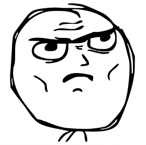 Determined Guy Rage Face meme template