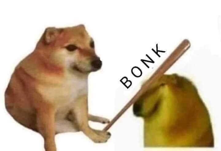 Doge bonk meme template
