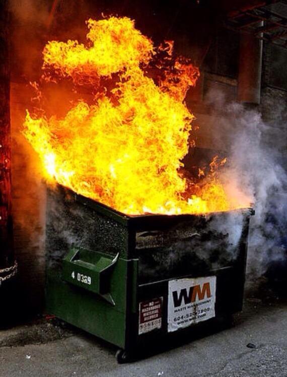 Dumpster Fire meme template