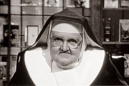 Frowning Nun meme template