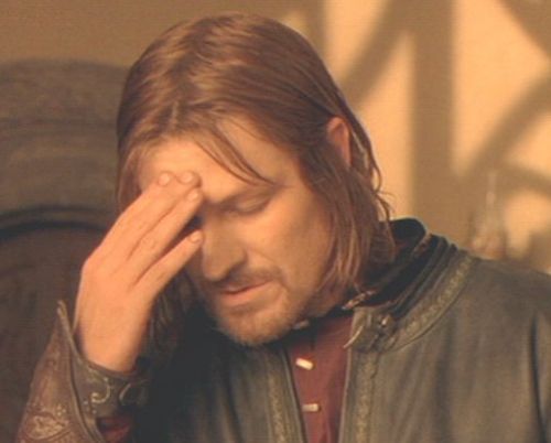Frustrated Boromir meme template