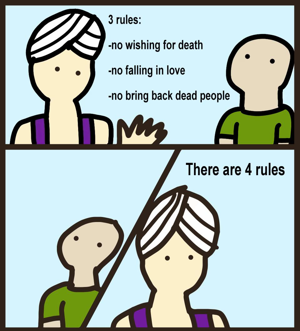 Genie Rules Meme meme template