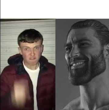 Giga chad template meme template