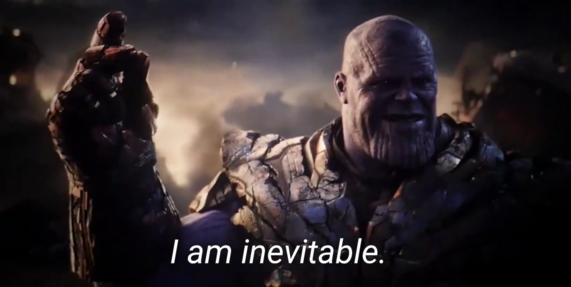 I am inevitable meme template