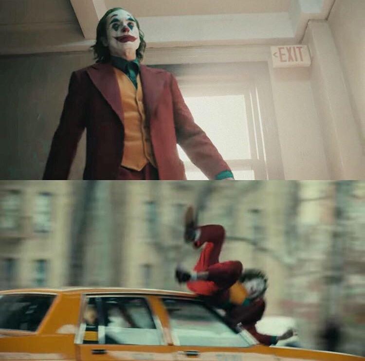 Joaquin Phoenix Joker Car meme template