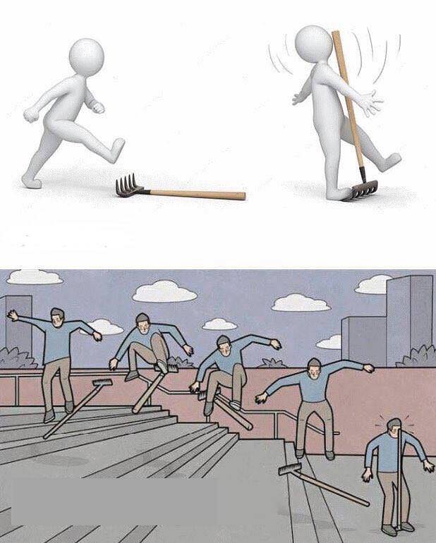 Jump on Rake meme template