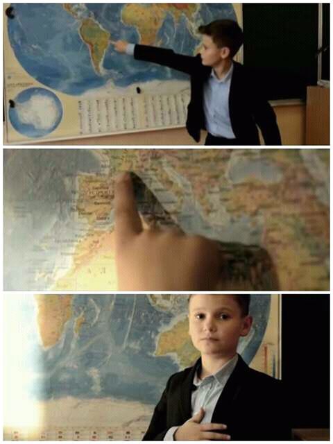 Kid and map meme template