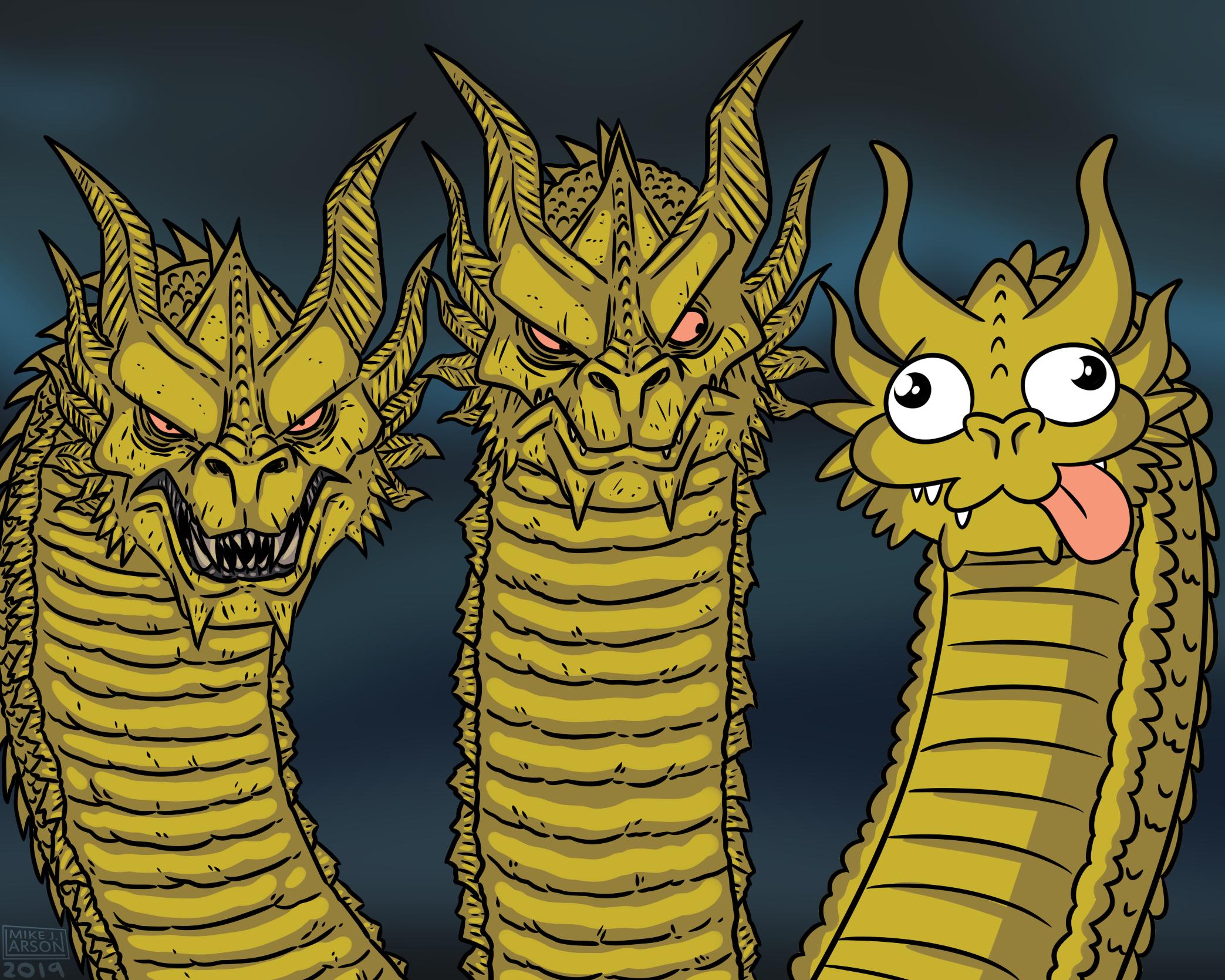 King Ghidorah meme template