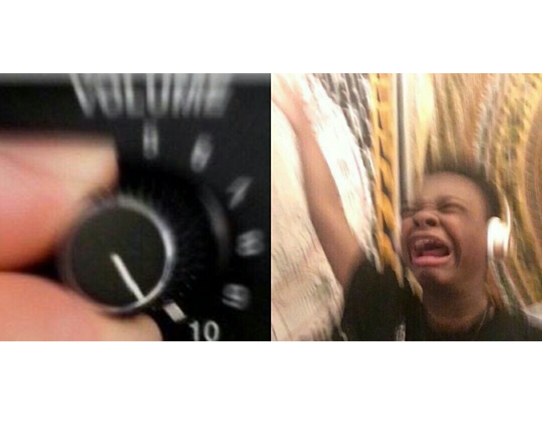 loud music meme template