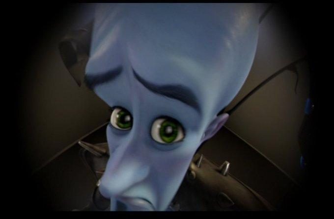 Megamind peeking meme template