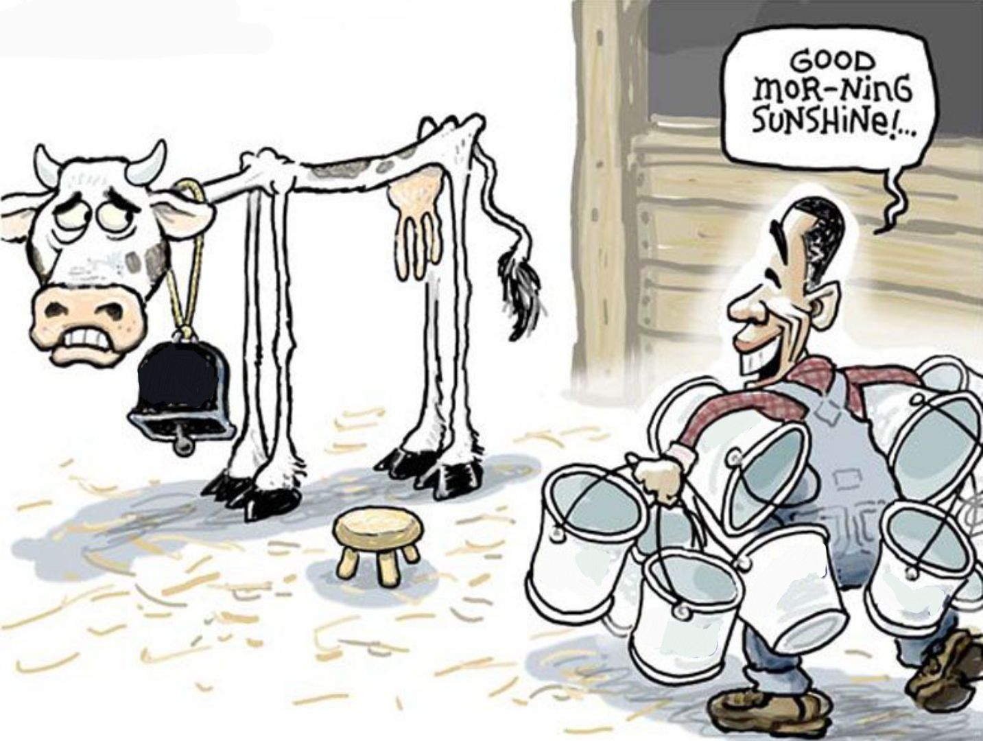 milking the cow meme template