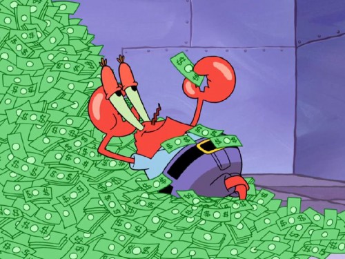 mr krabs money meme template