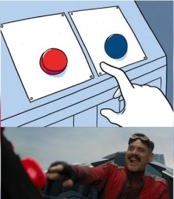 Robotnik Pressing Red Button meme template