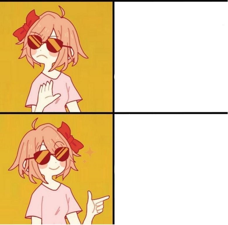 Sayori Drake meme template