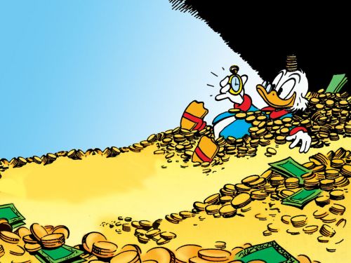 Scrooge McDuck meme template