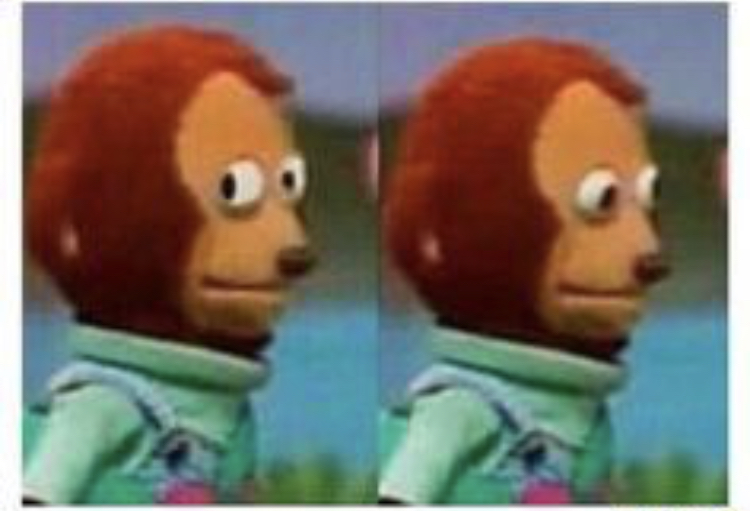 side eye teddy meme template