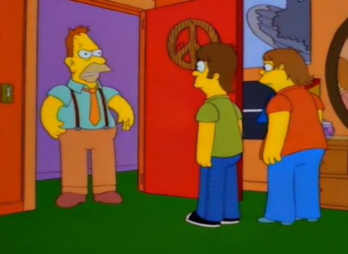 Simpsons Grandpa meme template