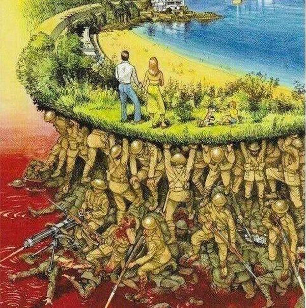 Soldiers hold up society meme template