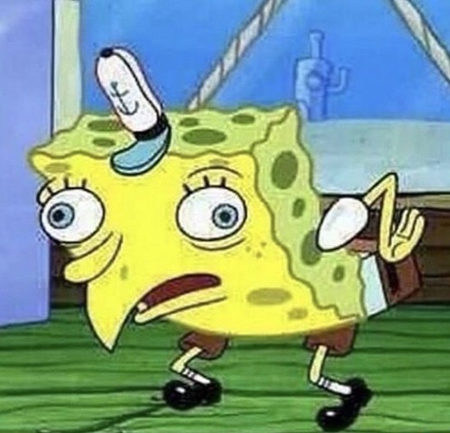 Spongebob chicken  meme template