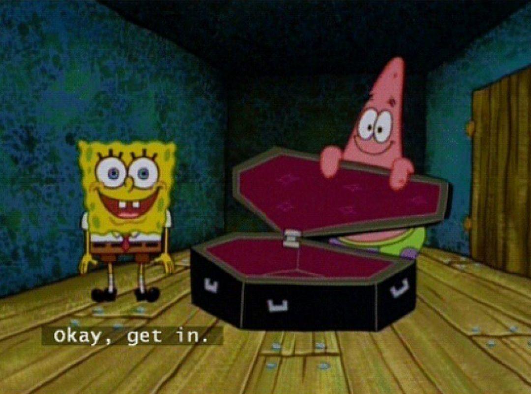 Spongebob Coffin meme template