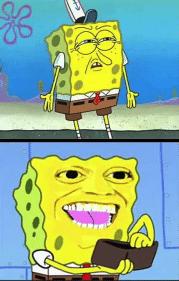Spongebob money meme template