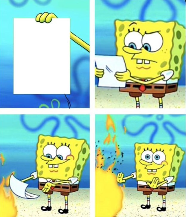 Spongebob yeet meme template