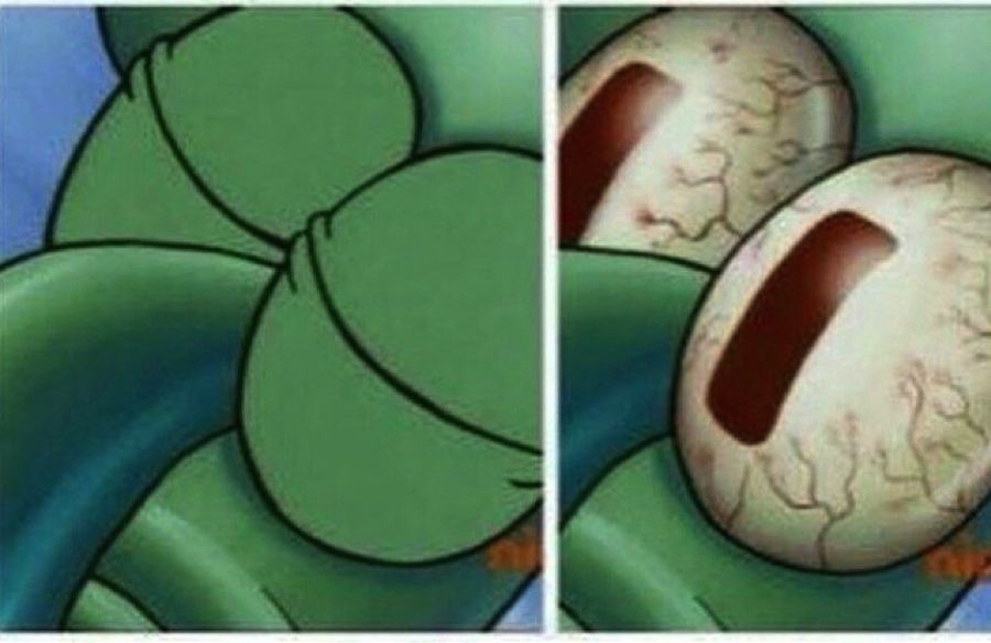 Squidward meme template