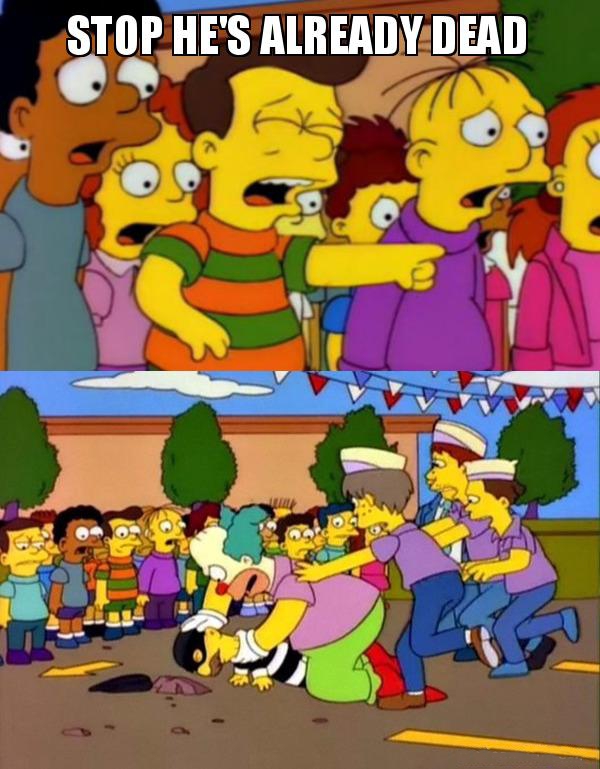 Stop He's Already Dead meme template