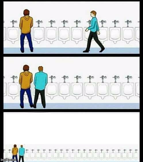 Urinal Guy (More text room) meme template