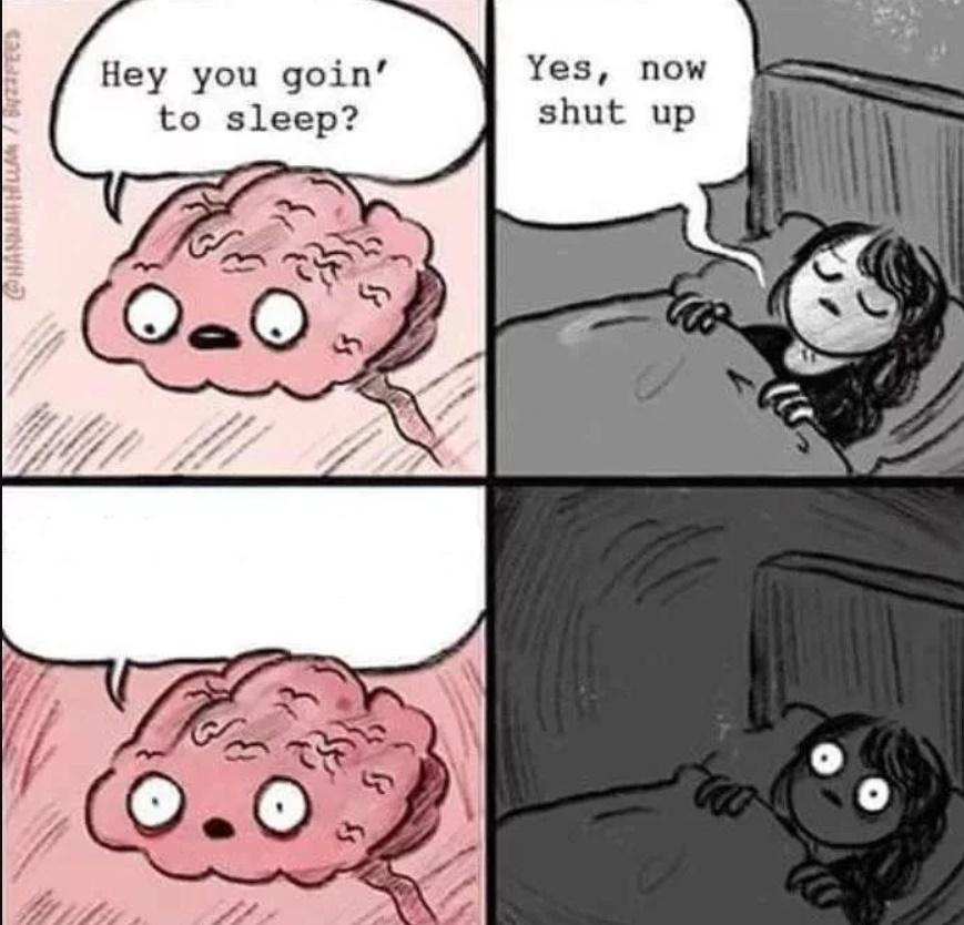 waking up brain meme template