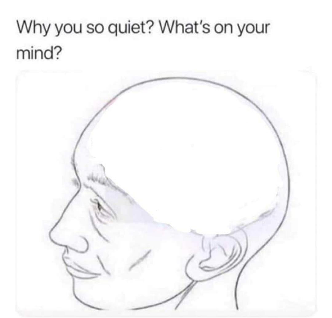 What's on your mind? meme template