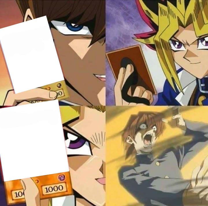 Yugioh card draw meme template